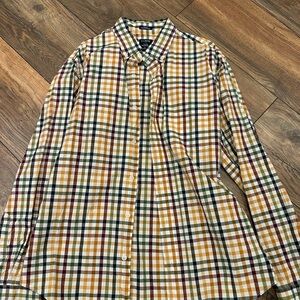 Polo Ralph Lauren Men's Yellow and Green Plaid Shirt